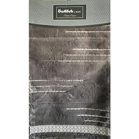 Özdilek Pamuklu Banyo Paspas Takımı Dasin Koyu Gri