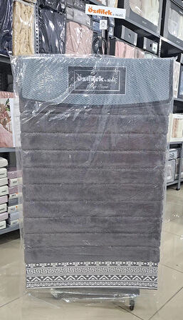 Özdilek 2'li Banyo Paspası - Klozet Takımı Pamuk Yacy Kül Gri