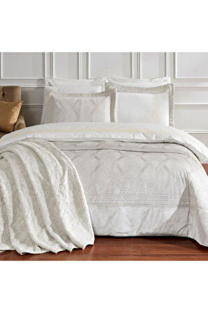 Özdilek Çeyiz Seti Velours Krem 11 Parça