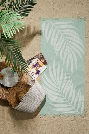 Özdilek Summer Leaf & Stripe 2'li Peştamal Plaj Havlusu 70x150 cm