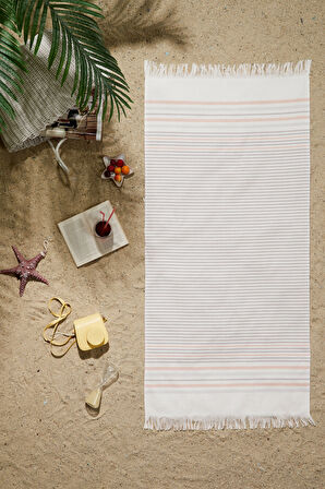 Özdilek Summer Leaf & Stripe 2'li Peştamal Plaj Havlusu 70x150 cm