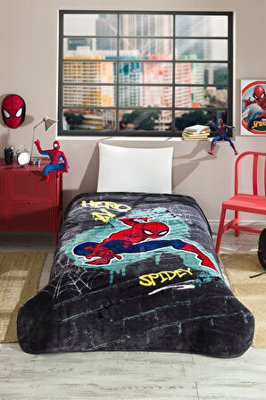 Özdilek Spiderman Hero Disney Lisanslı Tek Kişilik Çocuk Battaniyesi 155x215 cm