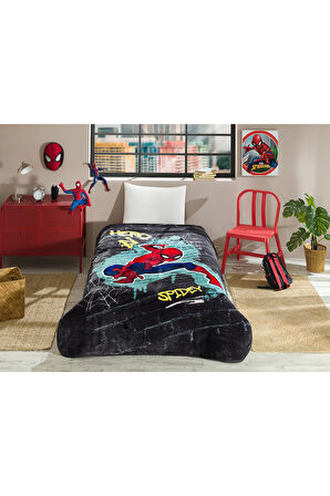 Özdilek Spiderman Hero Disney Lisanslı Tek Kişilik Çocuk Battaniyesi 155x215 cm