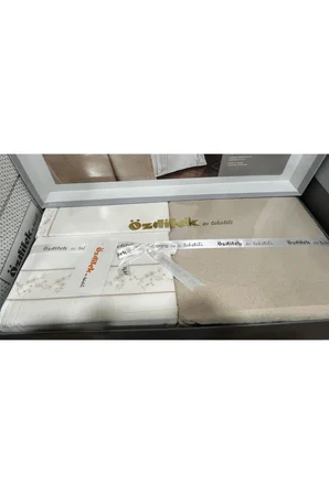 Özdilek Camilia 7 Parça Yatak Örtülü Gelin Seti Bej