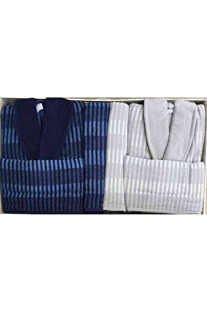 Özdilek STRISCIA GRI-LACIVERT AILE SETI