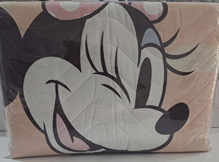 Özdilek Lisanslı Disney Çocuk Yatak Örtüsü Takımı Tek Kişilik Minnie Garden Pembe