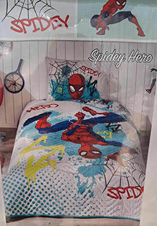  Özdilek Lisanslı Disney Çocuk Yatak Örtüsü Takımı Tek Kişilik Spidey Hero Yeşil