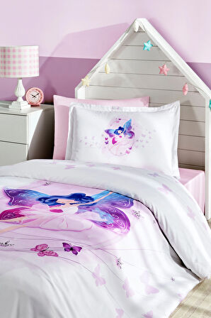 Özdilek Fairies Tek Kişilik Lastikli Çarşaf Nevresim Takımı