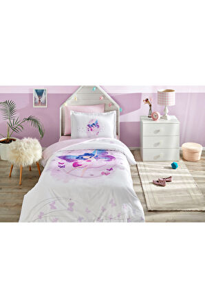 Özdilek Fairies Tek Kişilik Lastikli Çarşaf Nevresim Takımı