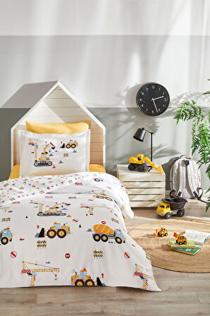Özdilek Builder Tek Kişilik Lastikli Çarşaf Nevresim Takımı