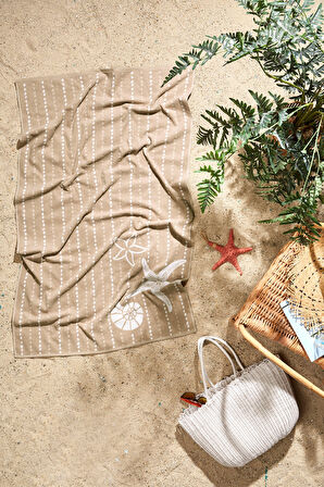 Özdilek Sun Beige Sand Plaj Havlusu 90x150 cm