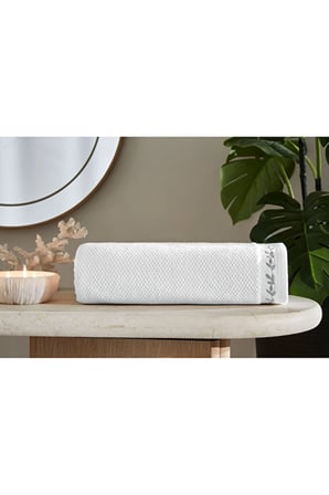 Foglıa Beyaz Banyo Havlusu 90*150 Nakışlı-1