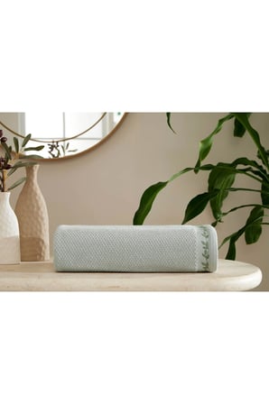 Foglıa Yeşil Banyo Havlusu 90*150 Nakışlı-1