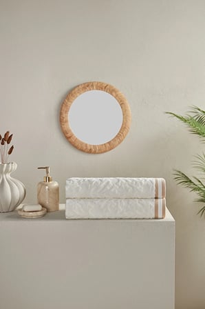 Corallo/krem-bej Banyo Havlusu 90*150
