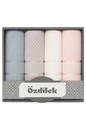 4 Lü Özdilek Bright Kadife El Yüz Havlusu 50 x 90 Kutulu