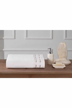 Sculpted Beyaz Banyo Havlusu 90*150