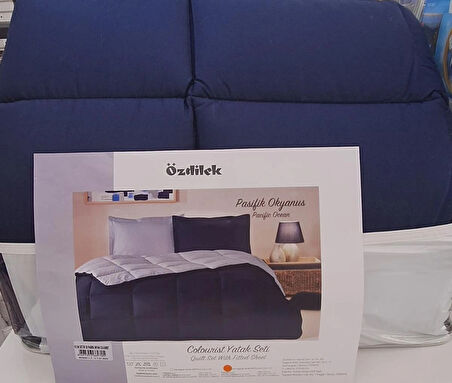 ÖZDİLEK ÇİFT KİŞİLİK RANFORCE YATAK SETİ PASİFİK-OKYANUS
