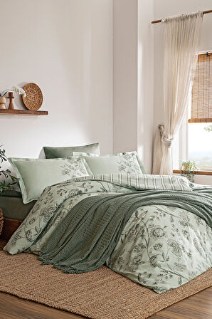 Özdilek Fresque Çift Kişilik Pikeli Nevresim Takımı