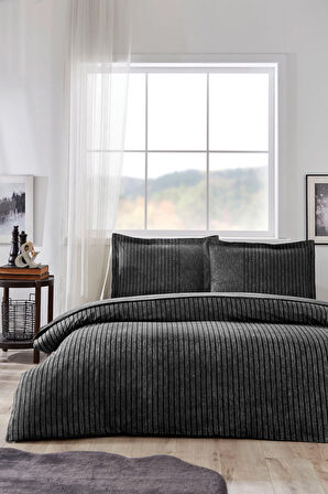 Özdilek Noir Tek Kişilik Lastikli Çarşaf Nevresim Takımı