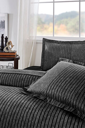 Özdilek Noir Tek Kişilik Lastikli Çarşaf Nevresim Takımı