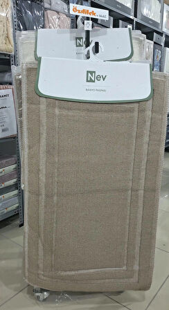 Özdilek Nev 2'li Banyo Paspası - Klozet Takımı Line Bej