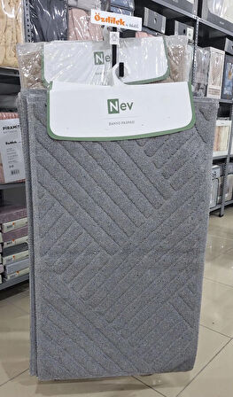 Özdilek Nev 2'li Banyo Paspası - Klozet Takımı Rhtymic Antrasit