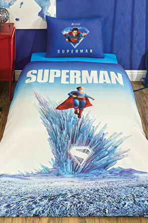 Özdilek Superman Genesis Tek Kişilik Lisanslı Lastikli Çarşaf Çocuk Nevresim Takımı