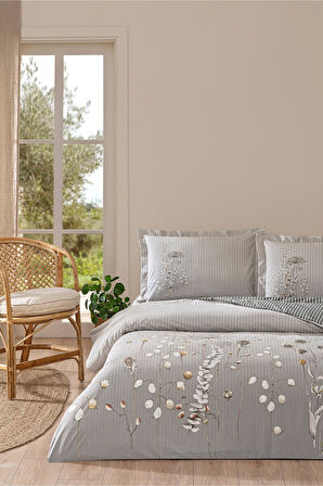 Özdilek Lunaria Tek Kişilik Nevresim Takımı Gri