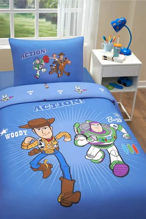 Toy Story Action Tek Kişilik Disney Lisanslı Lastikli Çocuk Nevresim Takımı