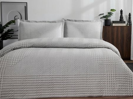 Özdilek Unique Gri Çift Kişilik Kapitone Nevresim Takımı Dört Mevsim Set