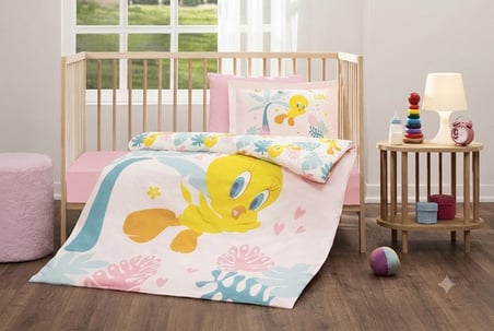 Nevresim Takımı  Ranforce Bebe Pembee Tweety Tropıc