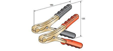 Unıversal Aku Masası Takım (2 Siyah+2 Kirmizi) 200 Amper - Mta 48-14255