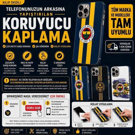 Taraftar Telefon Kaplaması Tüm Modeller Için (Sipariş Sonrası Telefon Modelinizi ve Desen Kodu Iletiniz)