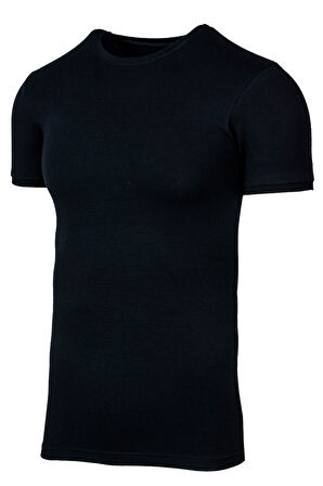 Bsm Erkek Likralı Kısa Kol 0 Yaka T-shirt 55003 