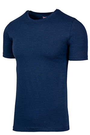 Bsm Erkek Likralı Kısa Kol 0 Yaka T-shirt 55003 