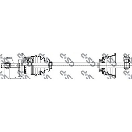 Renault On Aks Sol Abslı Clio II 1,2 / 1,4 / 1,6 8v 16v 98> (dis Freze:21 Abs Halka Dis Sayısı:26 Uzunluk:62 - Gsp 250004