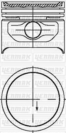 Opel Motor Piston+segman Komple Std (72mm) Combo B Corsa B 12nz C12nz - Yenmak 31-04212-000