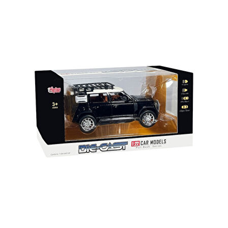 HCL-910 Çek Bırak 1:22 Sesli Ve Işıklı Safari Metal Jeep FABBATOYS