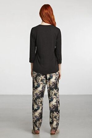 Penye Mood Pijama Takım Sıyah 9103PJTK