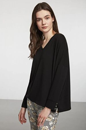 Penye Mood Pijama Takım Siyah 9112PJTK