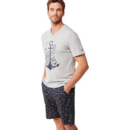 Nautica M302 Erkek Yarım Kol Şort Takım 
