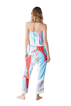 Penye Mood Kadın Mavi Tulum 9406 