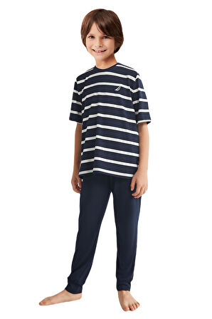 Nautica Erkek Çocuk Lacivert Pijama Takım 726 