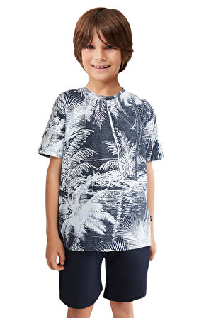 Nautica Erkek Çocuk Lacivert Şort Takım 727 