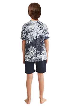 Nautica Erkek Çocuk Lacivert Şort Takım 727 