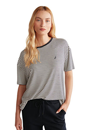Nautica Kadın Lacivert T-Shirt 716