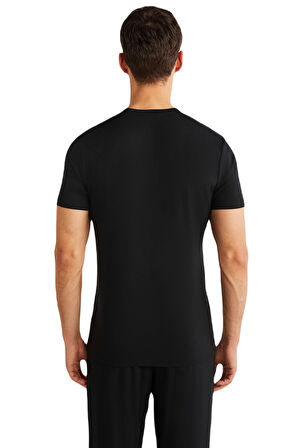 Nautica Erkek Siyah Modal T-Shirt 