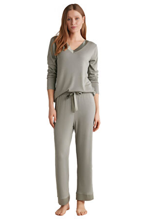 Catherine's Kadın Lux Mood Yeşil Pijama Takımı 2433 