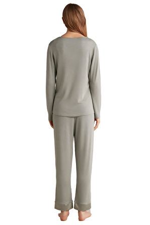 Catherine's Kadın Lux Mood Yeşil Pijama Takımı 2433 