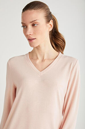 Catherine's 2610 Pembe Çiçek Desenli Pijama Takım